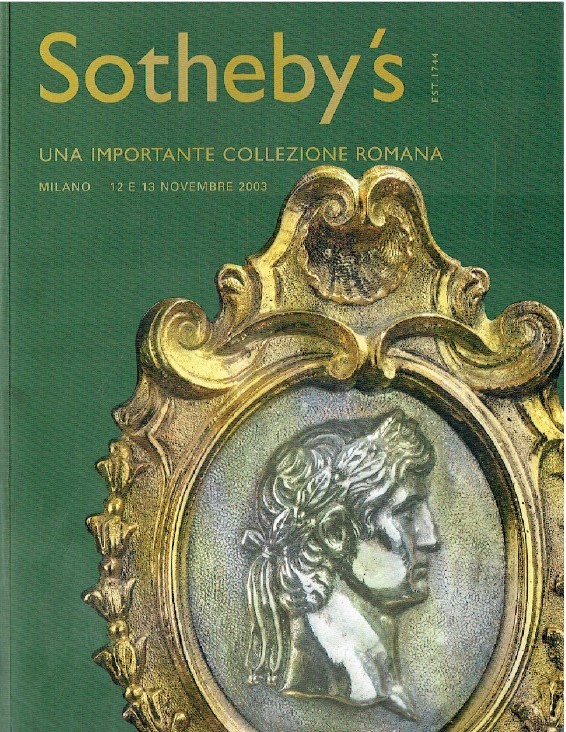 Sothebys November 2003 An Important Roman Collection from 18th Century
