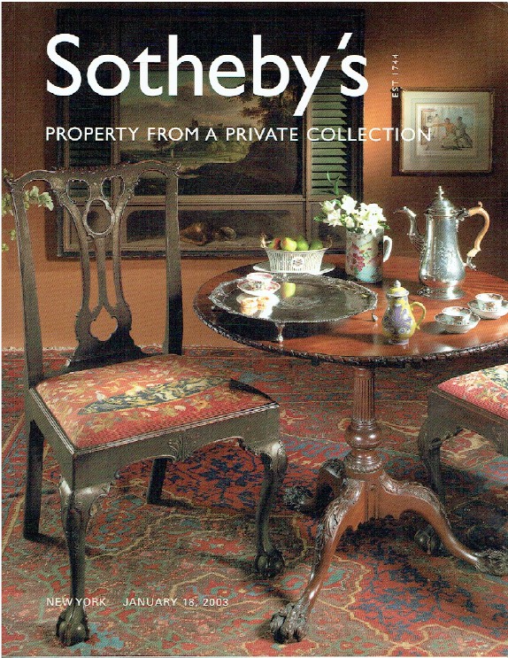 Sothebys January 2003 Property from A Private Collection - Click Image to Close
