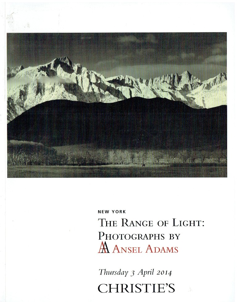 Christies April 2013 Photographs By Ansel Adams - Range of Light