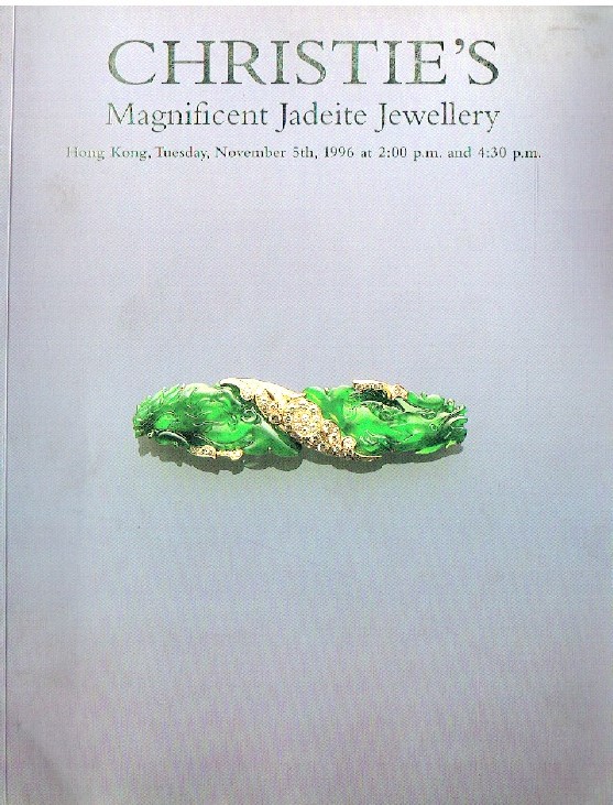 Christies November 1996 Magnificent Jadeite Jewellery