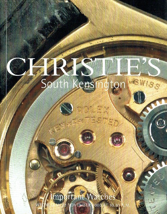 Christies November 2000 Important Watches