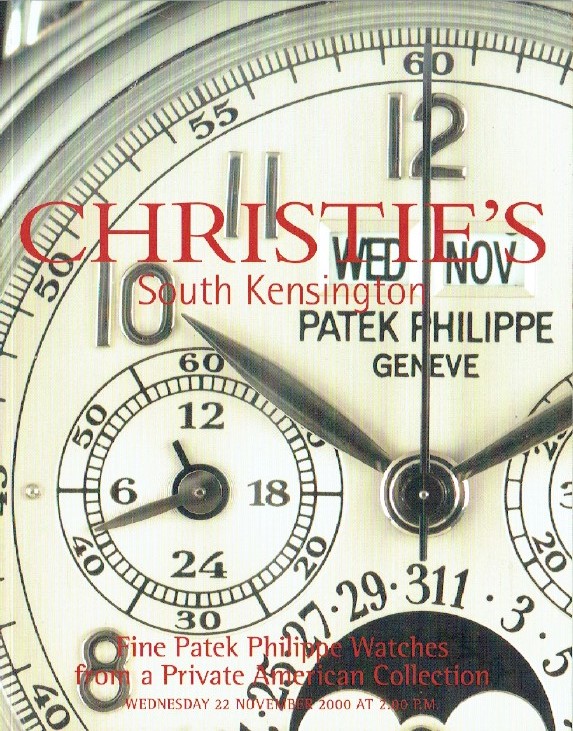 Christies November 2000 Fine Patek Philippe From Private American Collection