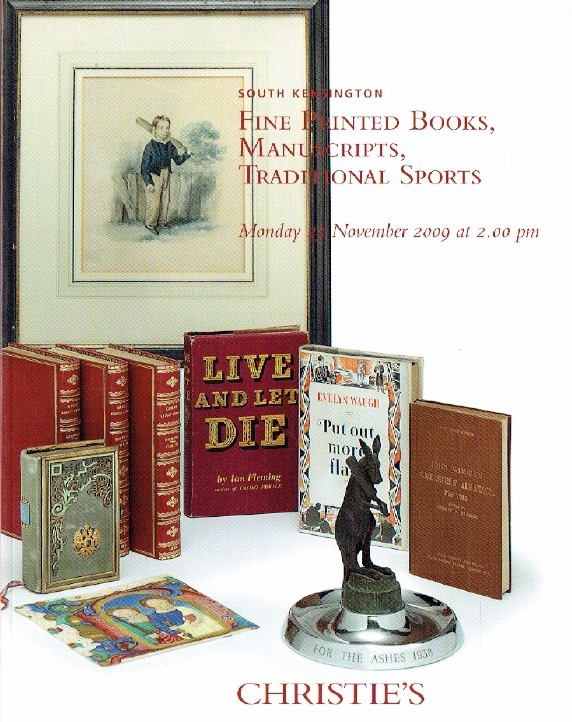 Christies November 2009 Fine Printed Books, Manuscripts, Traditional Sports