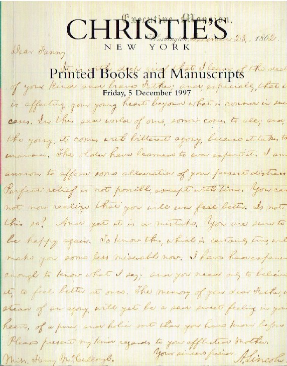 Christies December 1997 Printed Books and Manuscripts