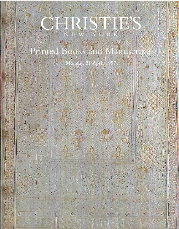 Christies April 1997 Printed Books and Manuscripts