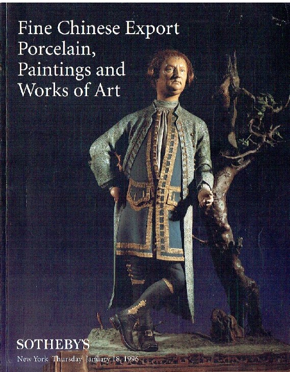 Sothebys January 1996 Fine Chinese Export Porcelain, Paintings and Works of Art
