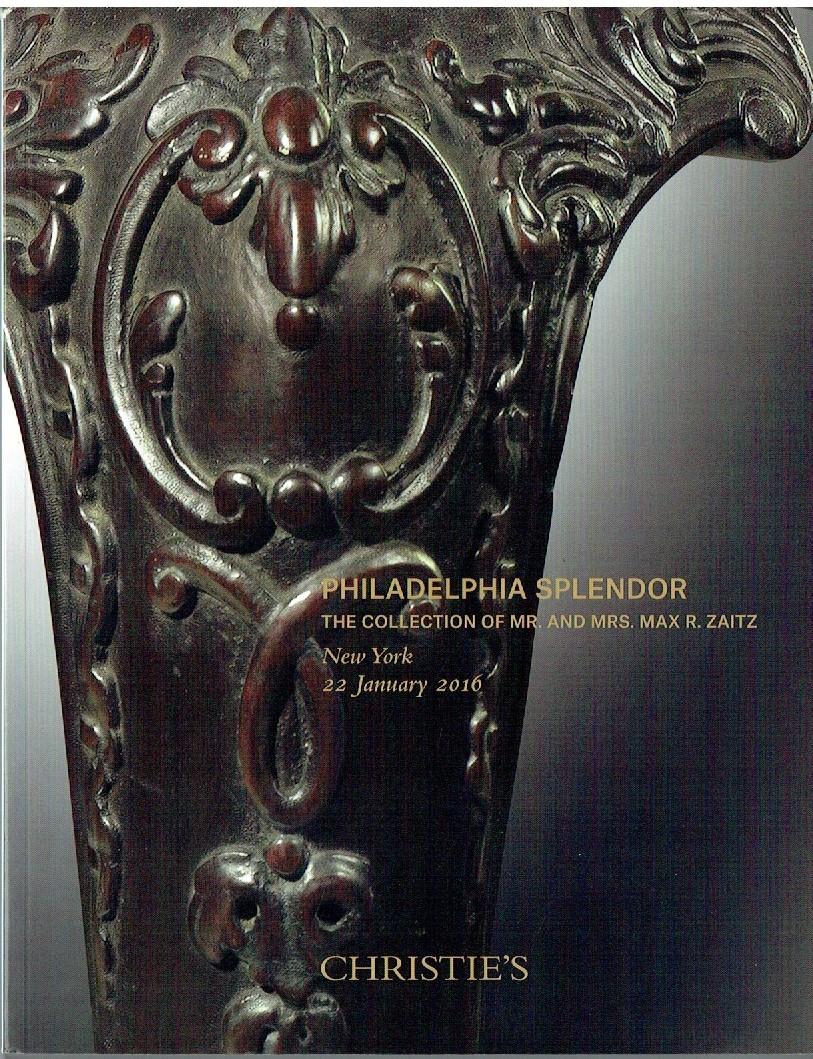 Christies January 2016 Philadelphia Splendor Max R. Zaitz Collection