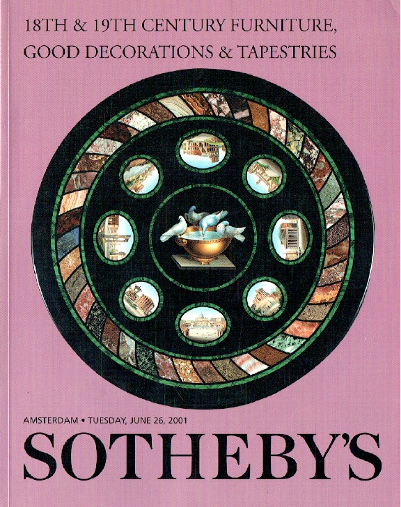 Sothebys June 2001 18th & 19th Century Furniture, Decorations & Tapestries