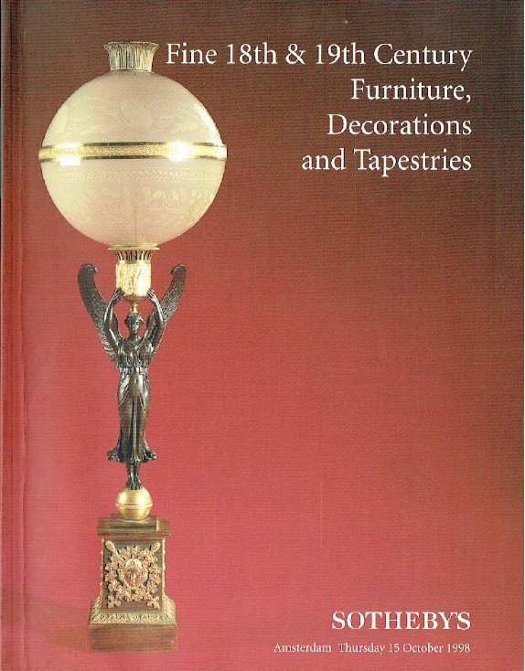 Sothebys October 1998 18th & 19th Century Furniture, Decorations & Tapestries