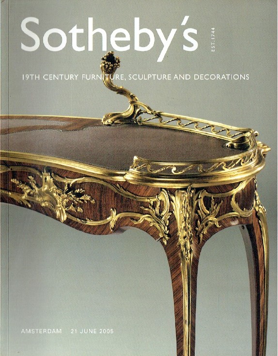 Sothebys June 2005 19th Century Furniture, Sculpture and Decorations
