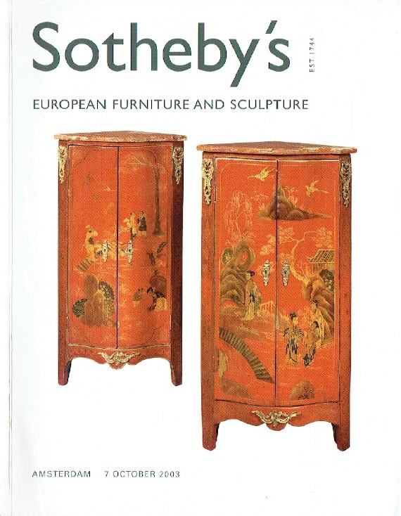 Sothebys October 2003 European Furniture and Sculpture