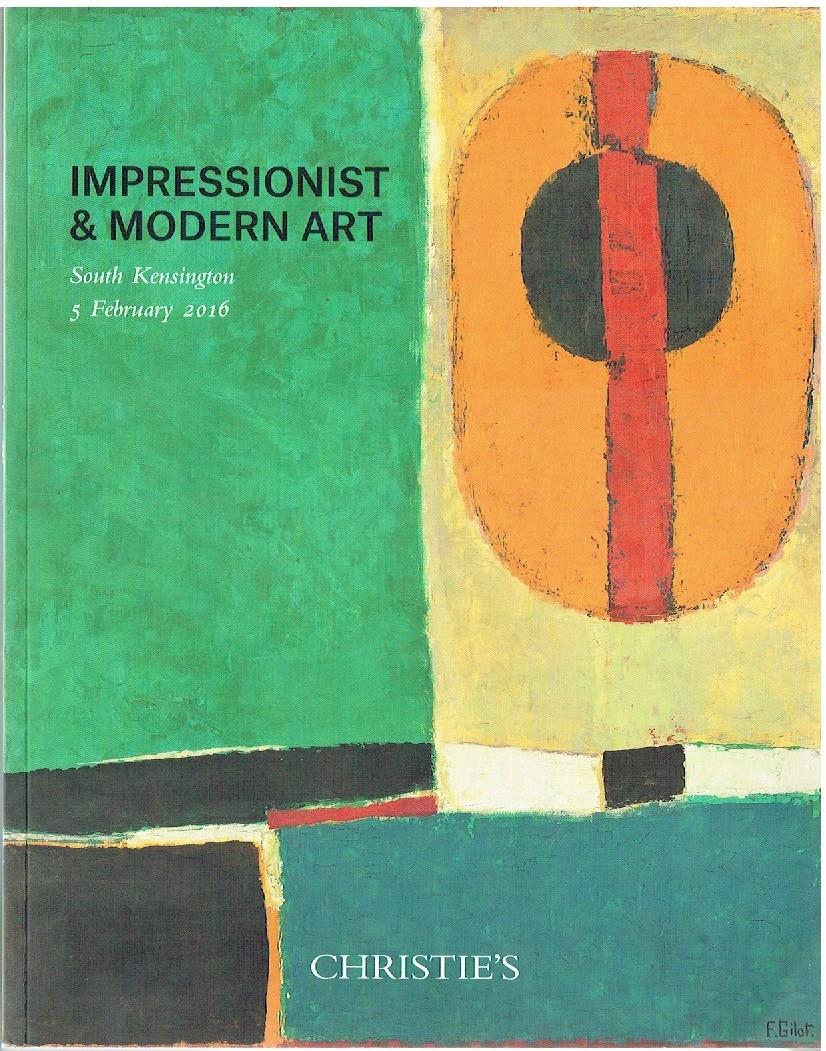 Christies February 2016 Impressionist & Modern Art and Picasso Ceramics