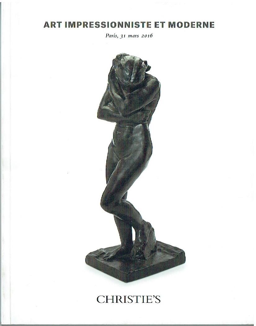Christies March 2016 Impressionist & Modern Art