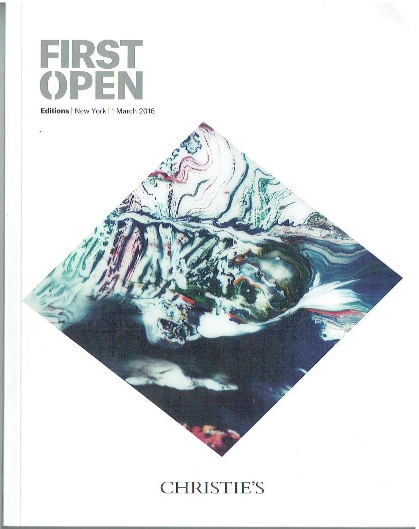 Christies March 2016 First Open Editions (Contemporary Art)