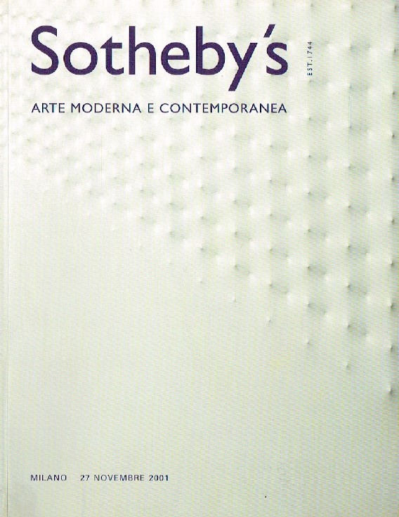 Sothebys November 2001 Modern and Contemporary Art