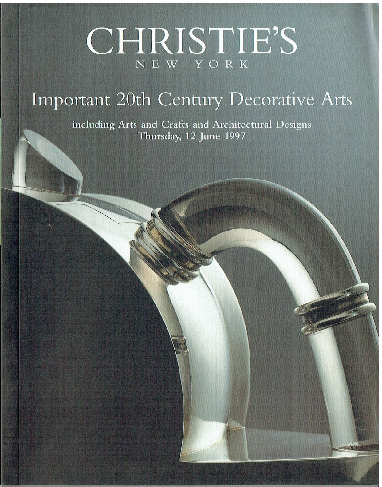 Christies June 1997 Imprortant 20th Century Decorative Arts