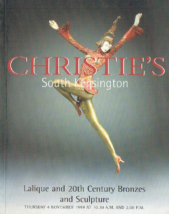 Christies November 1999 Lalique & 20th Century Bronzes & Sculpture - Click Image to Close