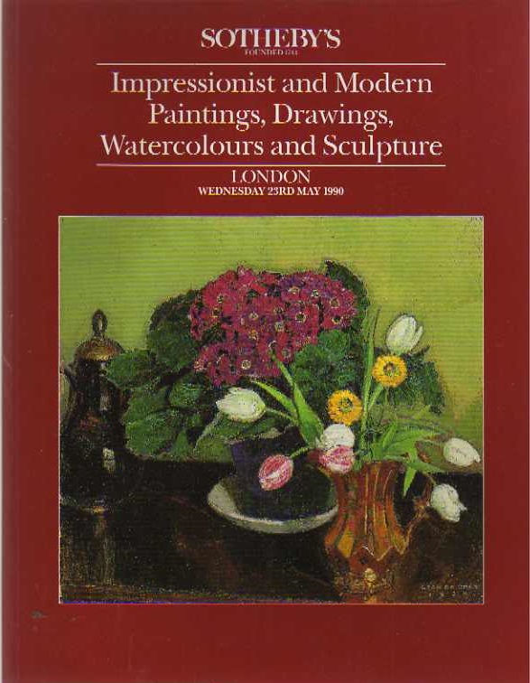 Sothebys May 1990 Impressionist & Modern Paintings, Drawings, Wat (Digital Only)