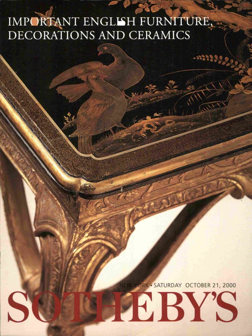 Sothebys October 2000 Important English Furniture, Decorations an (Digital Only