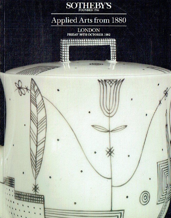 Sothebys October 1992 Applied Arts from 1880