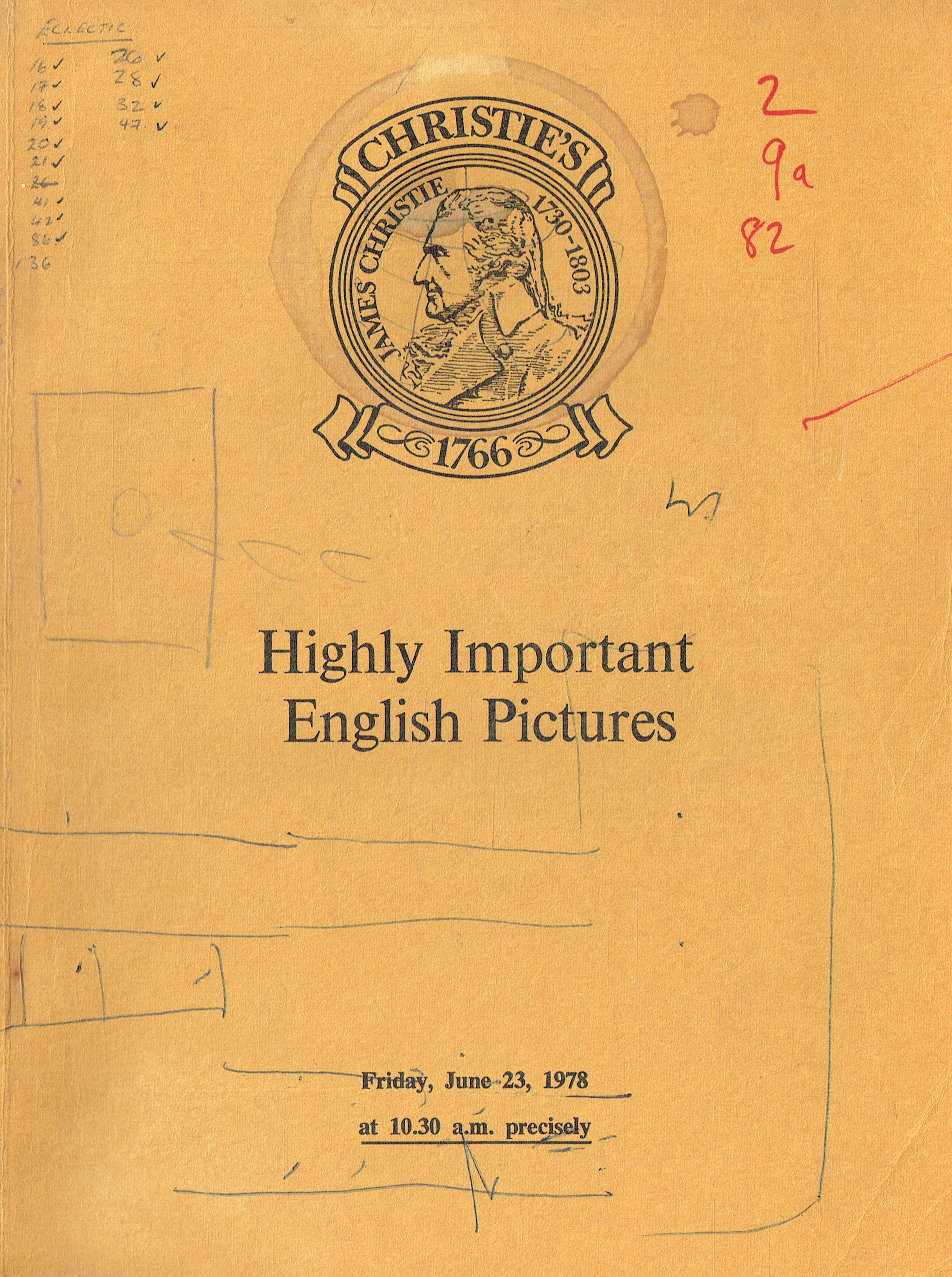 Christies 1978 Highly Important English Pictures