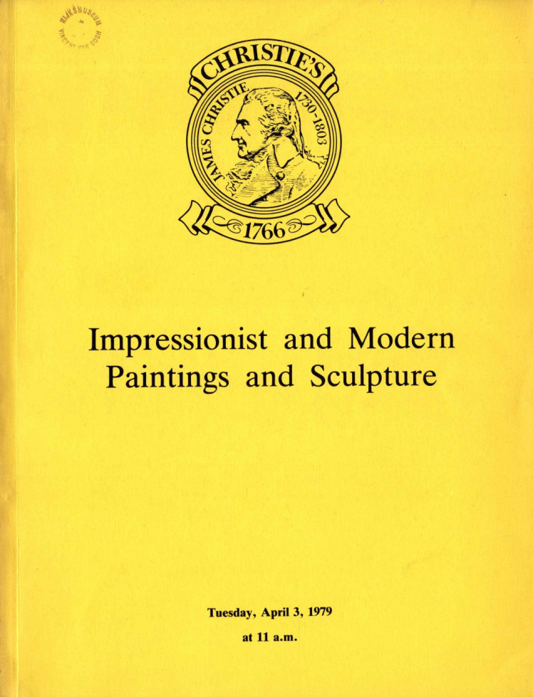 Christies 1979 Impressionist & Modern Paintings, Sculpture (Digital only)