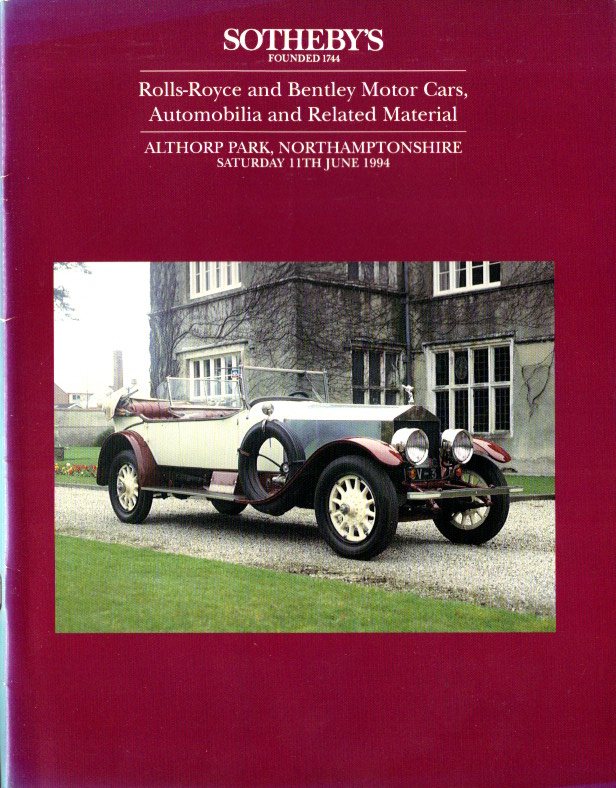 Sothebys 1994 Rolls-Royce & Bentley Cars