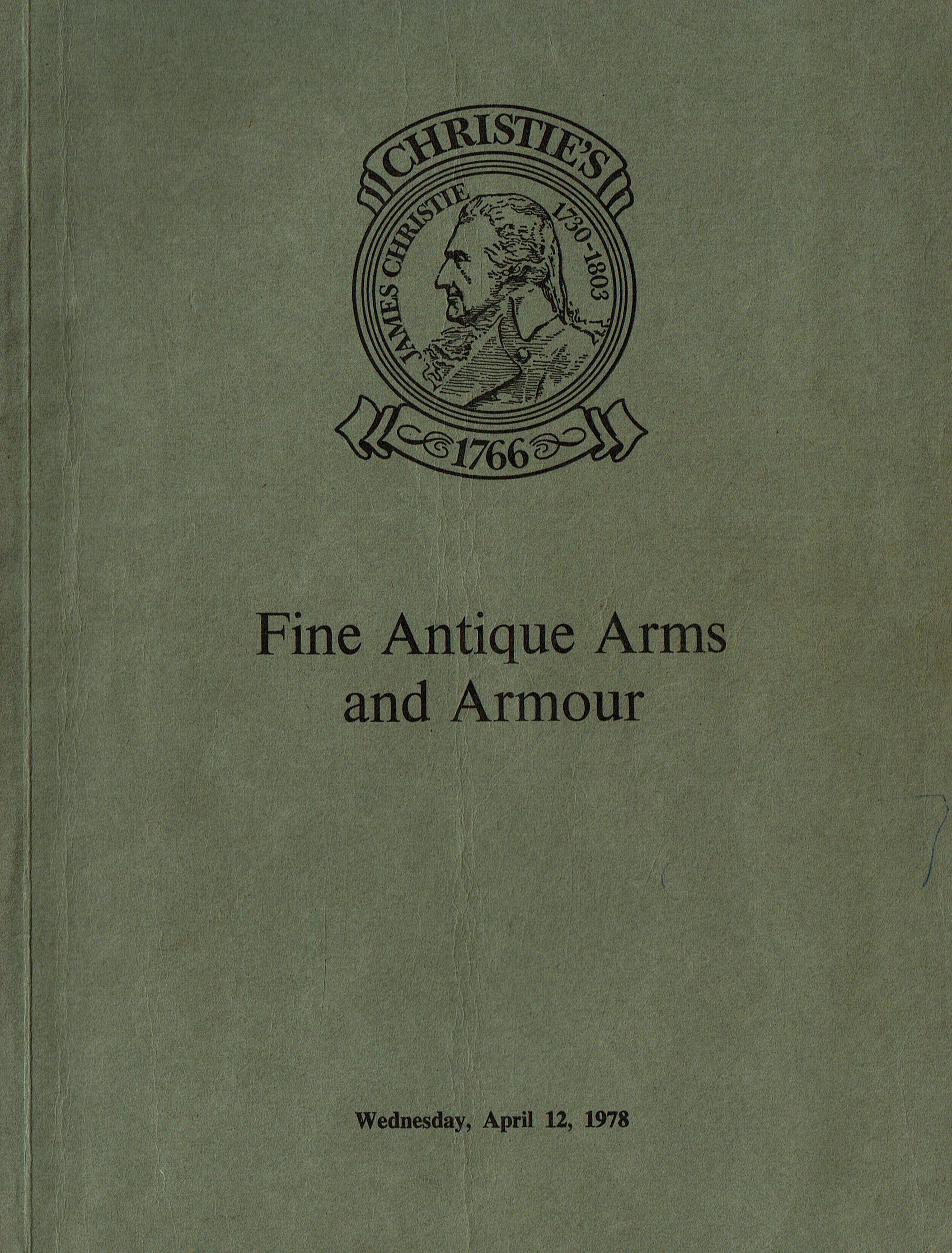 Christies 1978 Fine Antique Arms and Armour
