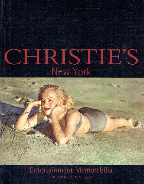 Christies June 2004 Entertainment Memorabilia - Click Image to Close