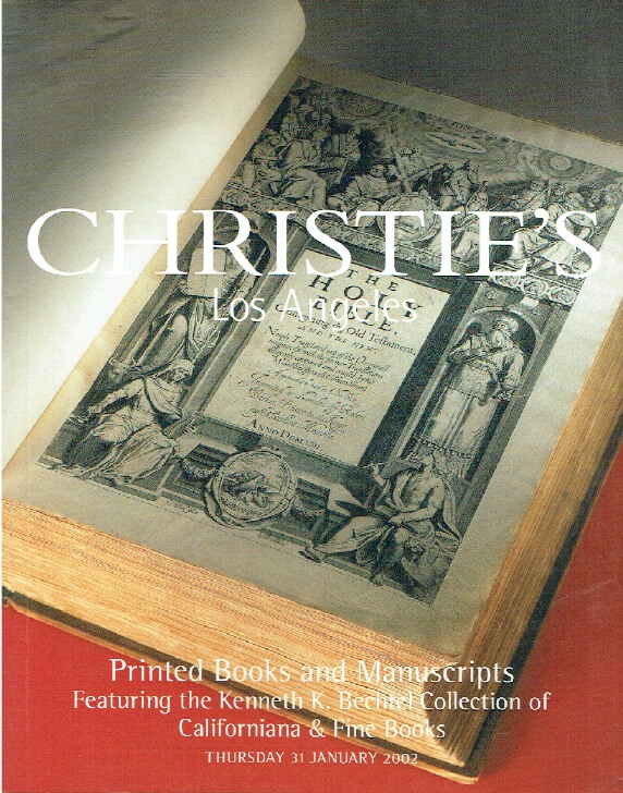 Christies January 2002 Printed Books & Manuscripts - Bechtel Collection