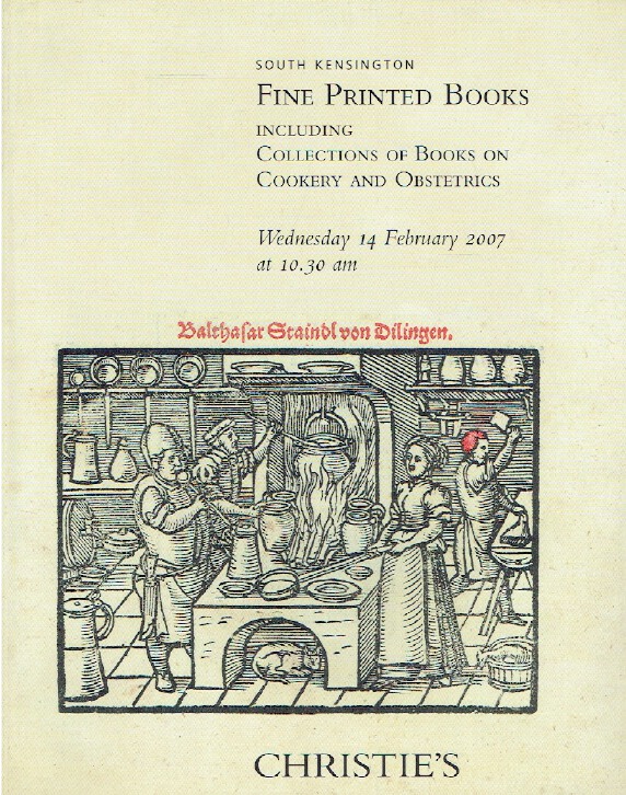 Christies February 2007 Fine Printed Books, Collections of Books on Cookery