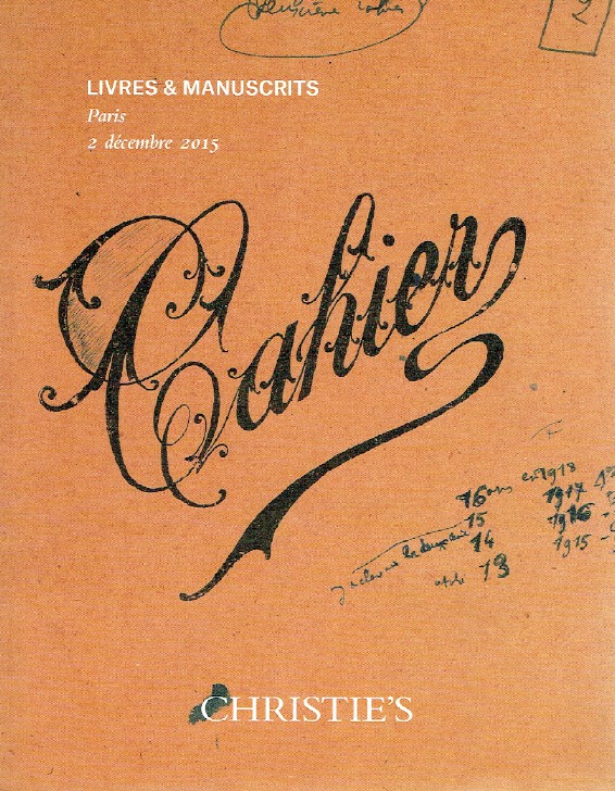 Christies December 2015 Books & Manuscripts (Digital only)