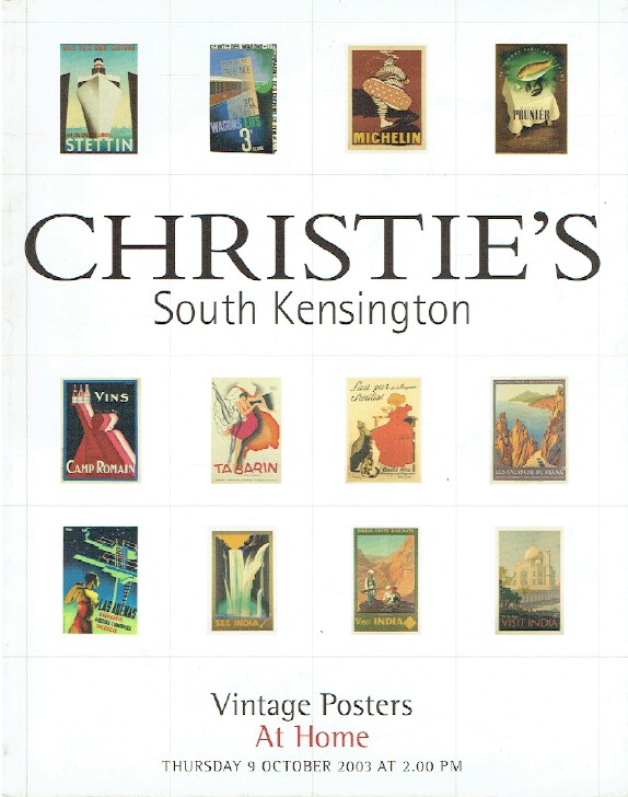 Christies October 2003 Vintage Posters - At Home - Click Image to Close