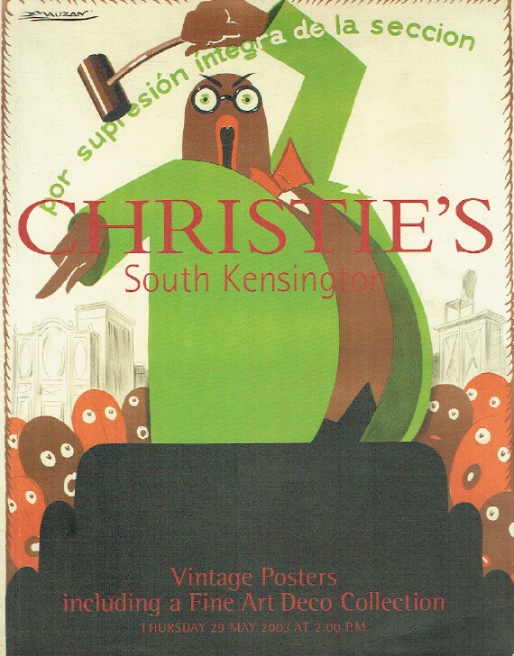 Christies May 2003 Vintage Posters including a Fine Art Deco Collection - Click Image to Close