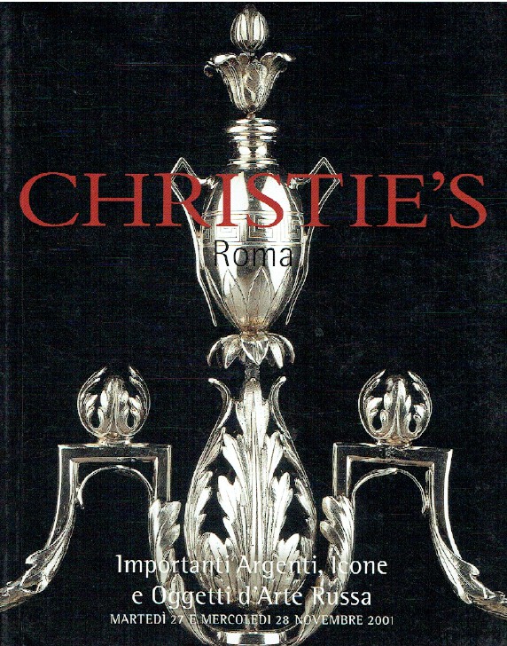 Christies November 2001 Important Silver, Icons and Russian WOA