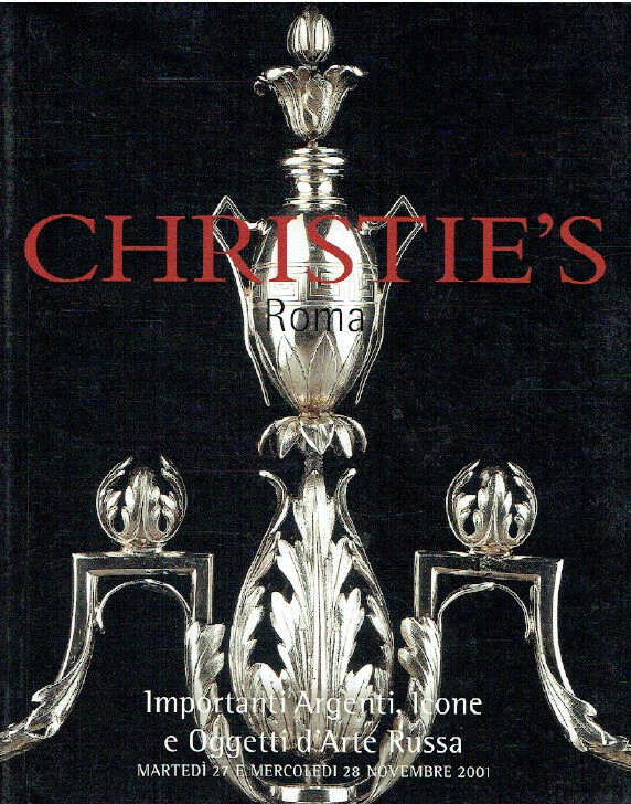 Christies November 2001 Important Silver, Icons and Russian WOA (Digital Only)