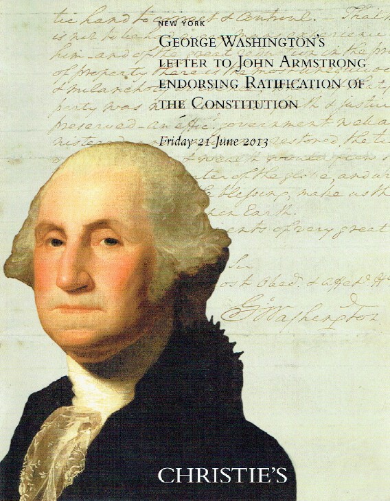 Christies June 2013 George Washington's Letter to John Armstrong