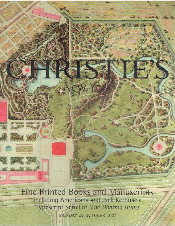 Christies October 2001 Fine Printed Books & Manuscripts including Americana