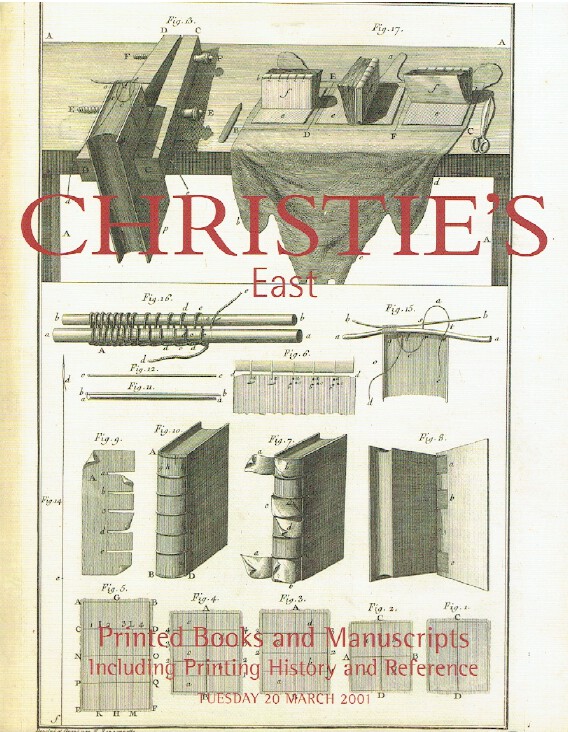 Christies March 2001 Printed Books & Manuscripts including Printing History