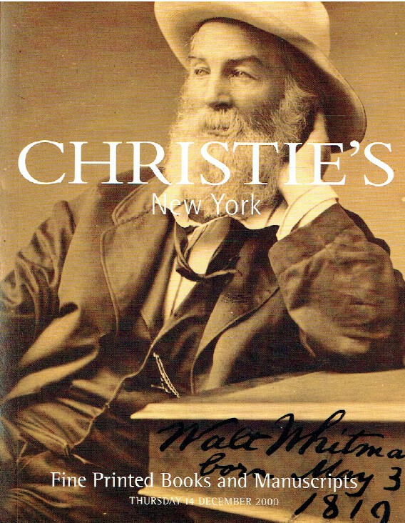 Christies December 2000 Fine Printed Books & Manuscripts