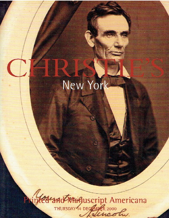 Christies December 2000 Printed & Manuscript Americana