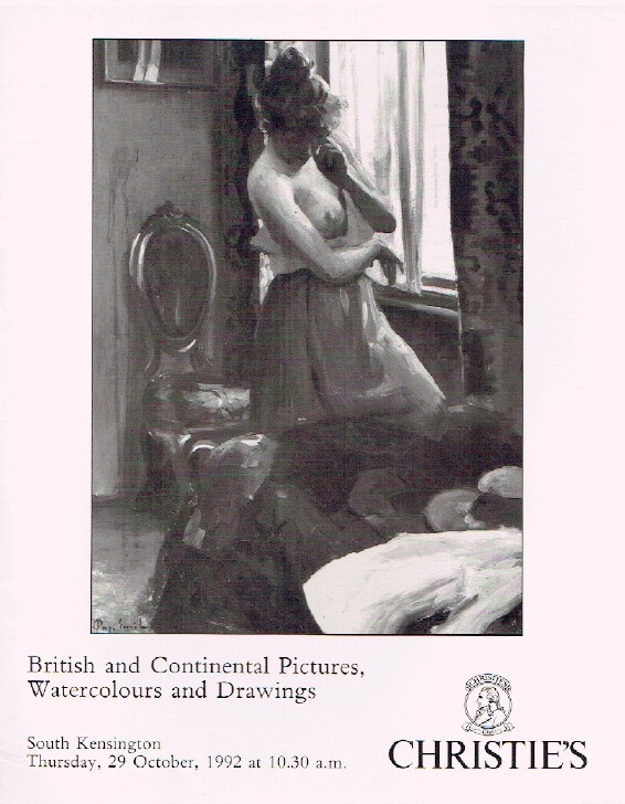 Christies October 1992 British & Continental Pictures, Watercolours & Drawings
