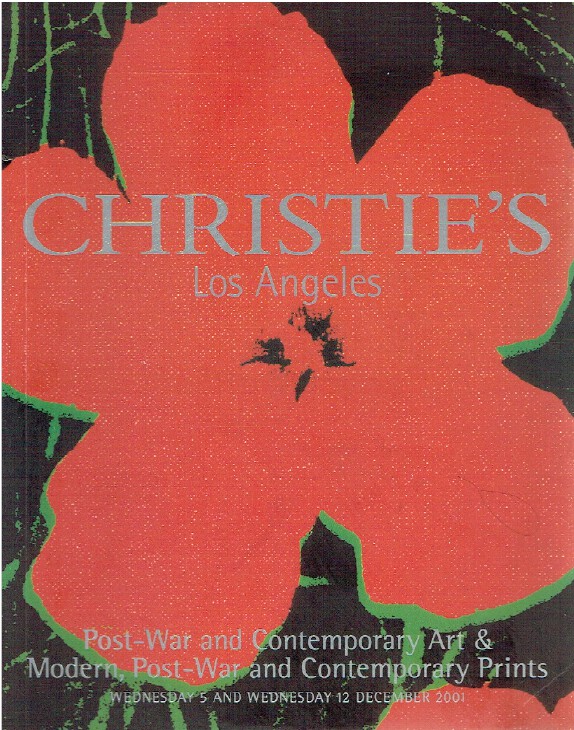Christies December 2001 Modern, Post-War & Contemporary Art and Prints