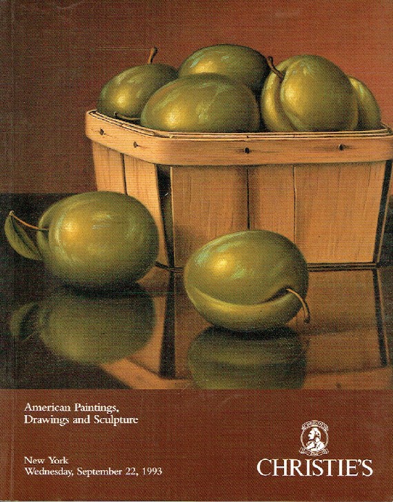 Christies September 1993 American Paintings, Drawings & Sculpture - Click Image to Close