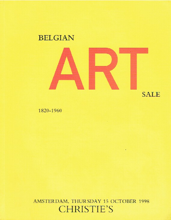 Christies October 1998 Belgian Art Sale 1820 - 1960