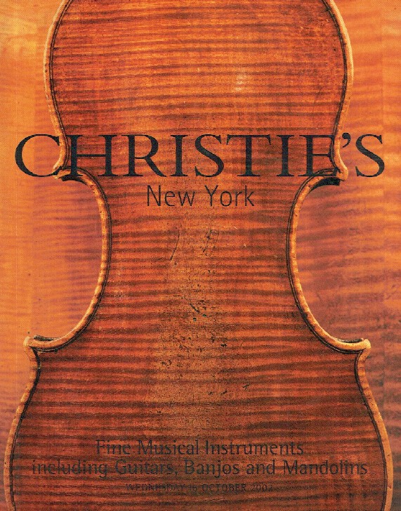Christies October 2002 Fine Musical Instruments including Guitars & Mandolins