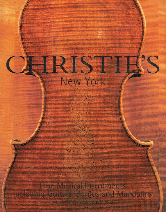 Christies October 2002 Fine Musical Instruments including Guitars & Mandolins
