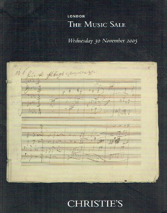 Christies November 2005 The Music Sale