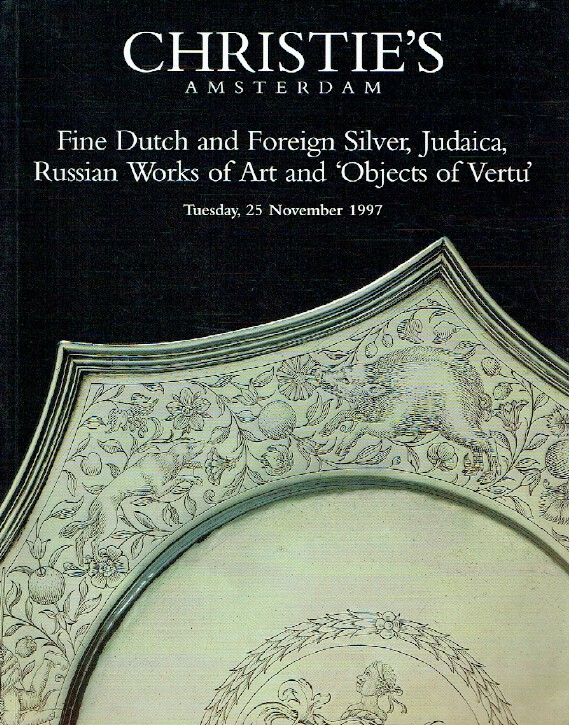 Christies November 1997 Dutch, Foreign Silver, Russian WOA & Objects of Vertu - Click Image to Close