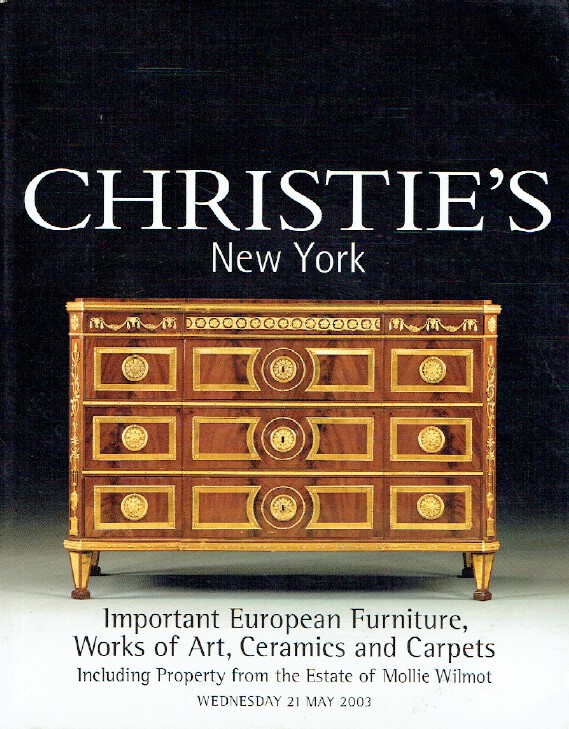 Christies May 2001 Important European Furniture, WOA - Moillie Wilmot